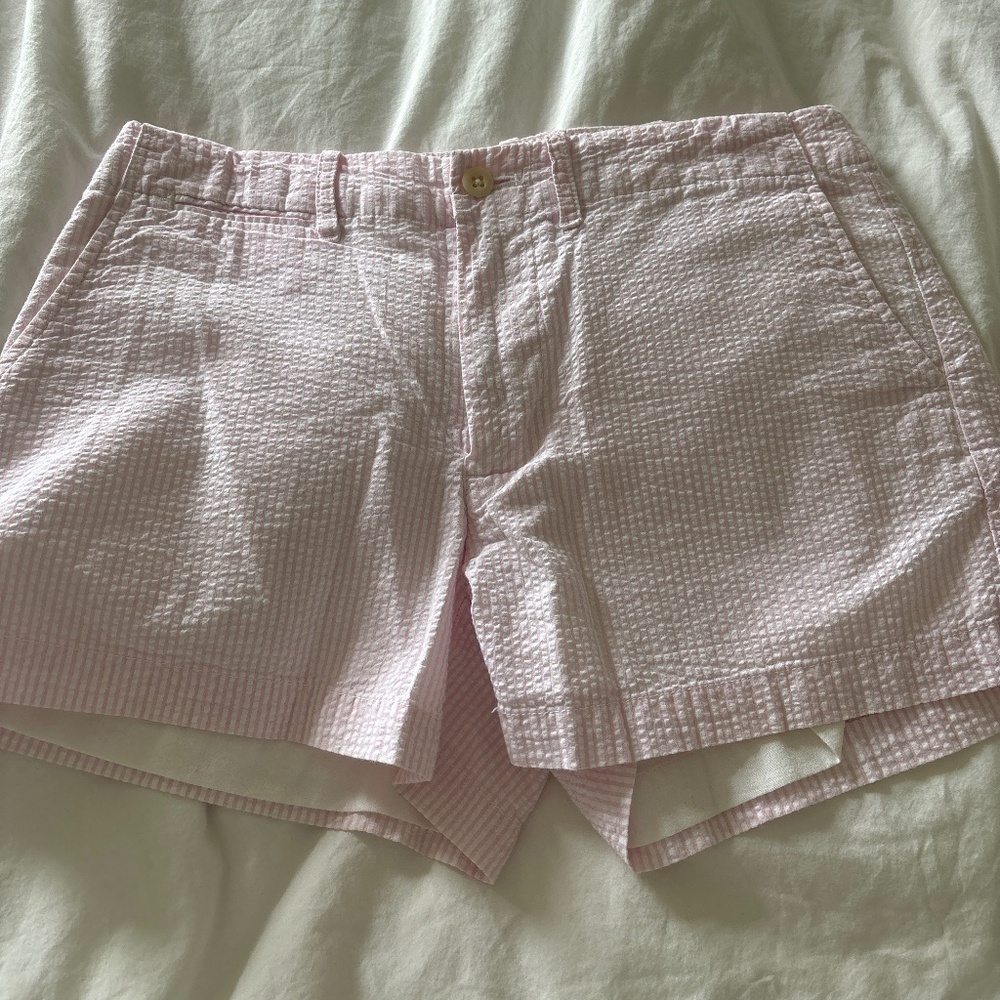 Vintage coastal grandmother Ralph Lauren sport seersucker shorts